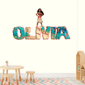 Moana Personnalisé Custom Name Wall Sticker Decal WP32