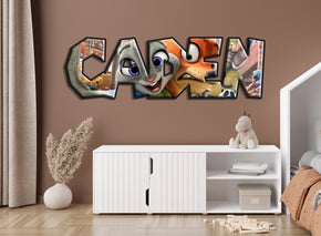 Zootopia Disney Personalized Custom Name Wall Sticker Decal WP336