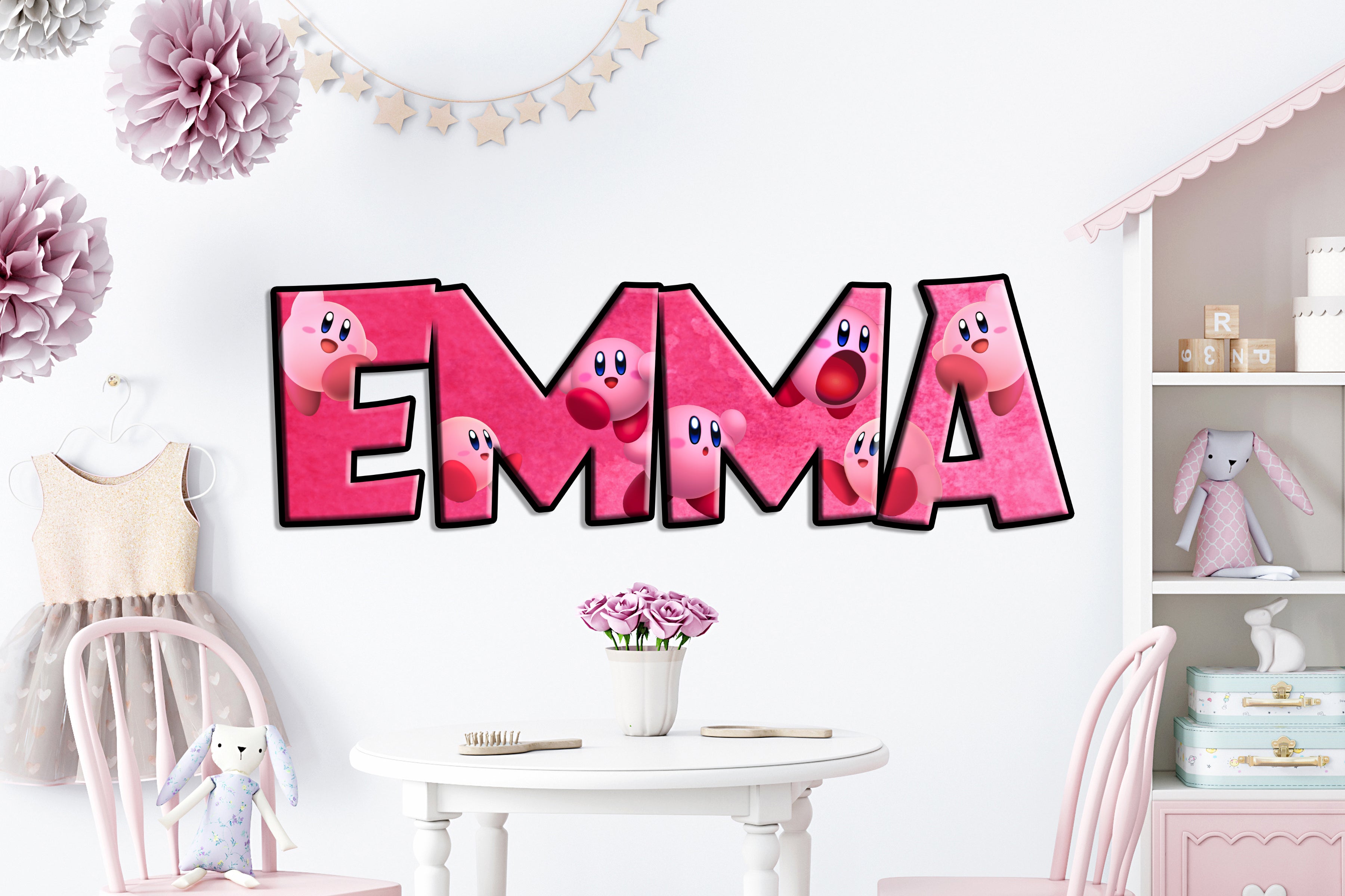 Kirby Personalized Custom Name Wall Sticker Decal WP346