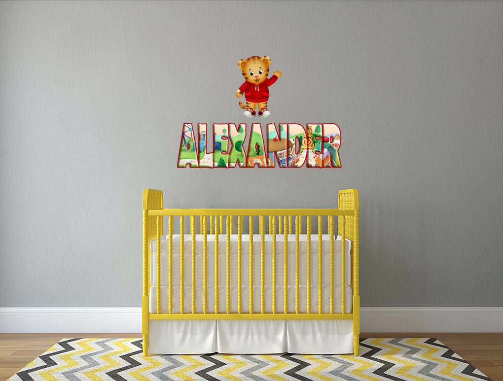 Kids Personalized Custom Name Wall Sticker Decal WP38