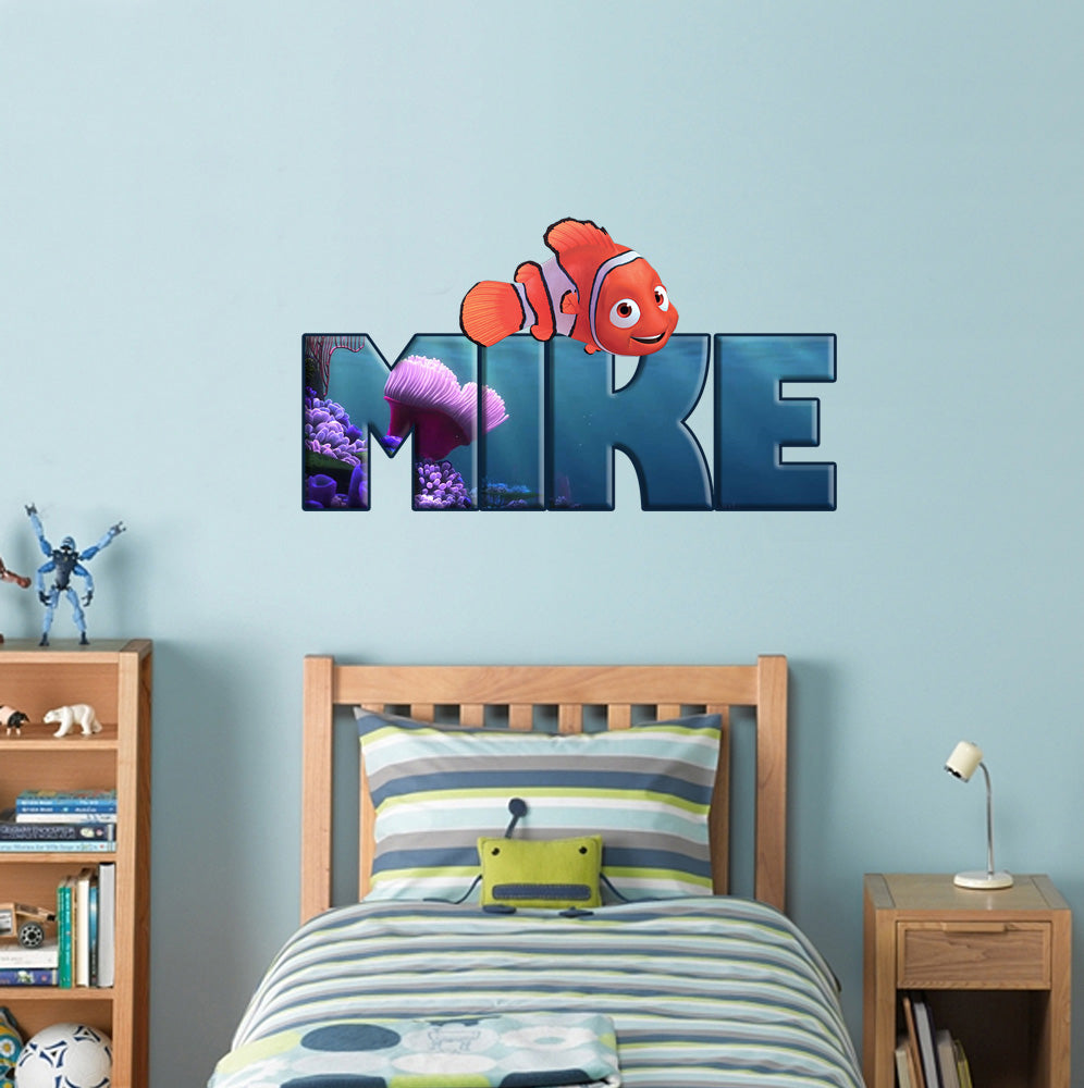 Finding Nemo Personalized Custom Name Wall Sticker Decal WP40