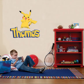 Pikachu Personnalisé Custom Name Wall Sticker Decal WP46