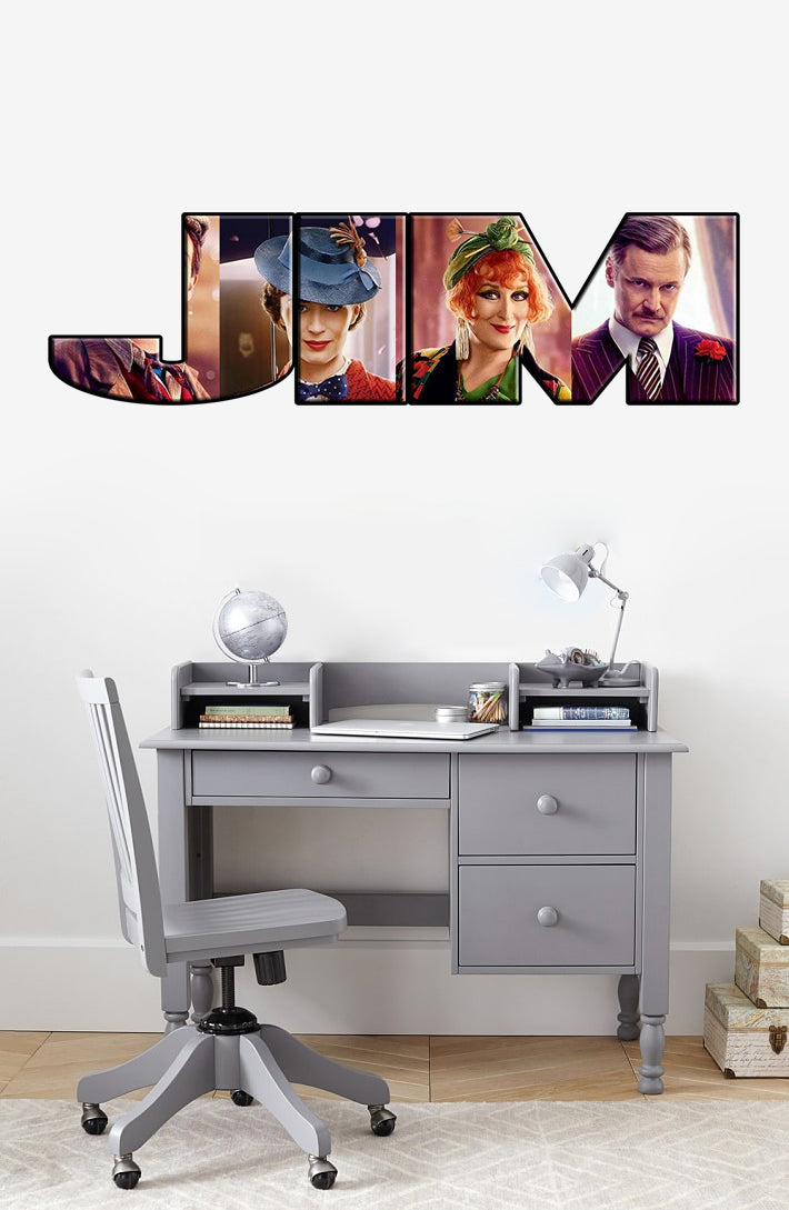 Mary Poppins Personnalisé Nom personnalisé Plaque d'autocollant Décal WP57