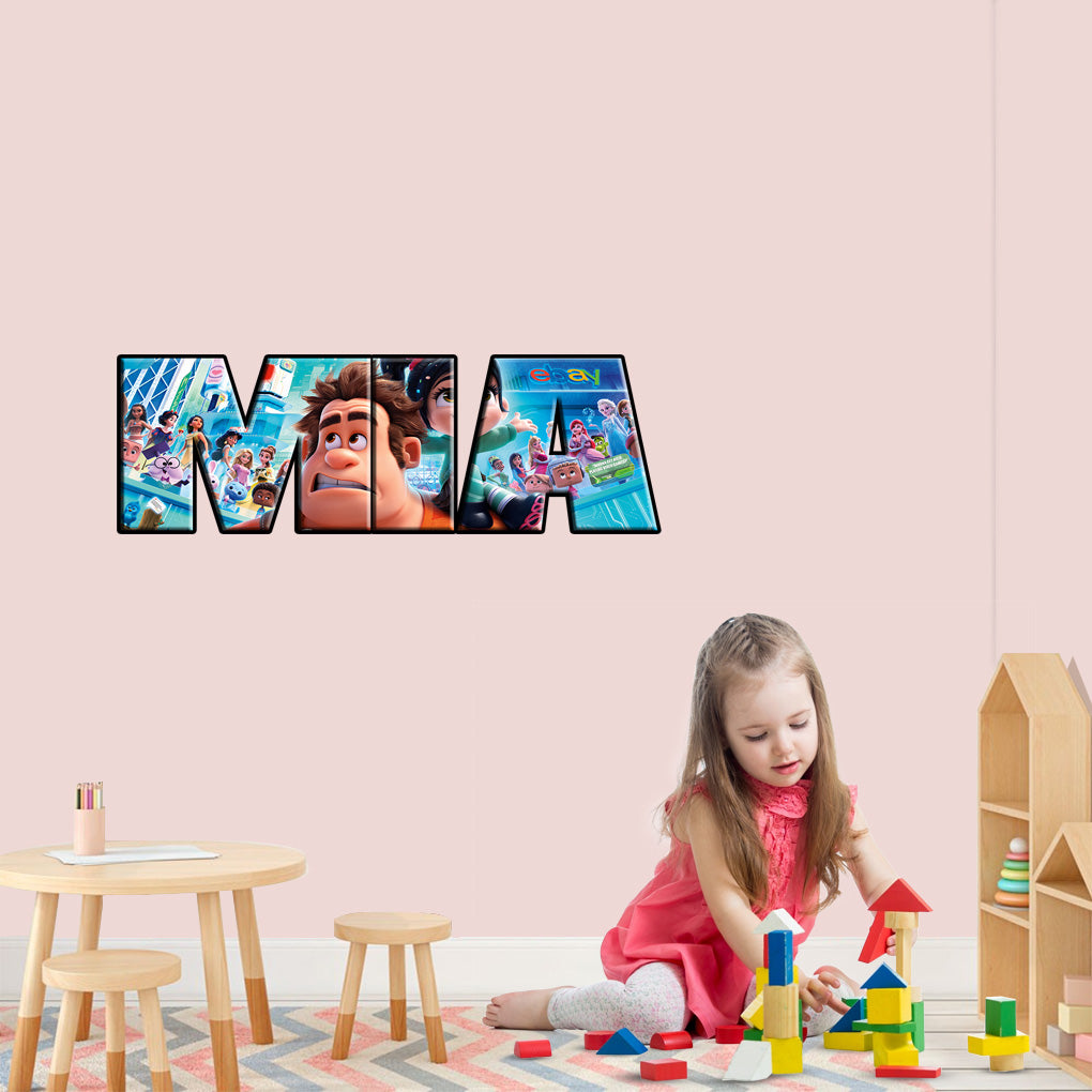 Enfants Personnalisé Custom Name Wall Sticker Decal WP66