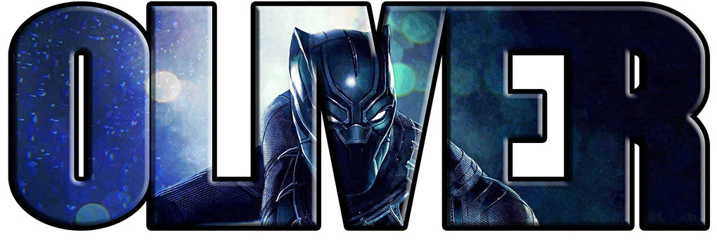 Black Panther Personalized Custom Name Wall Sticker Decal WP69