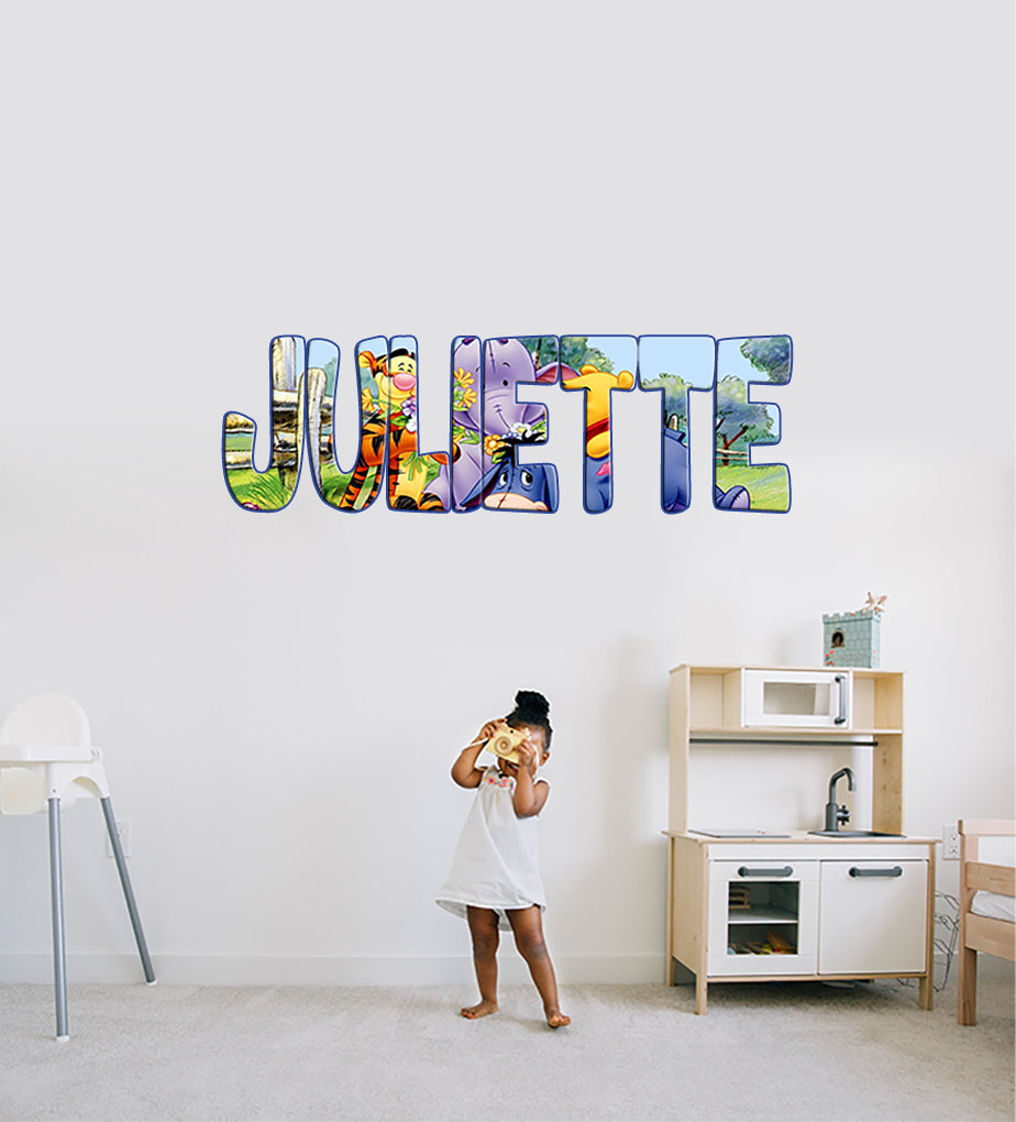 Winnie The Pooh Personalized Custom Name Wall Sticker Decal WP76