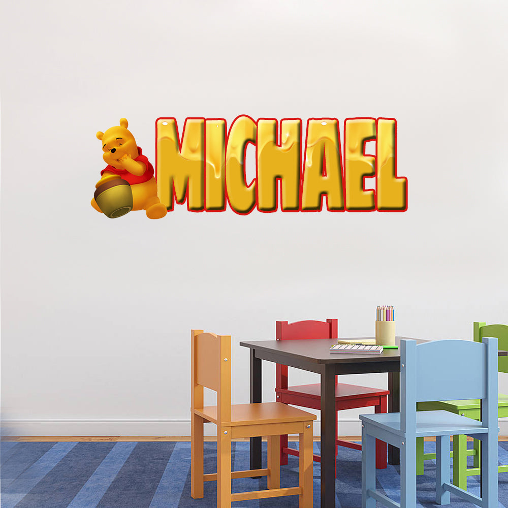 Winnie The Pooh Personalized Custom Name Wall Sticker Decal WP78
