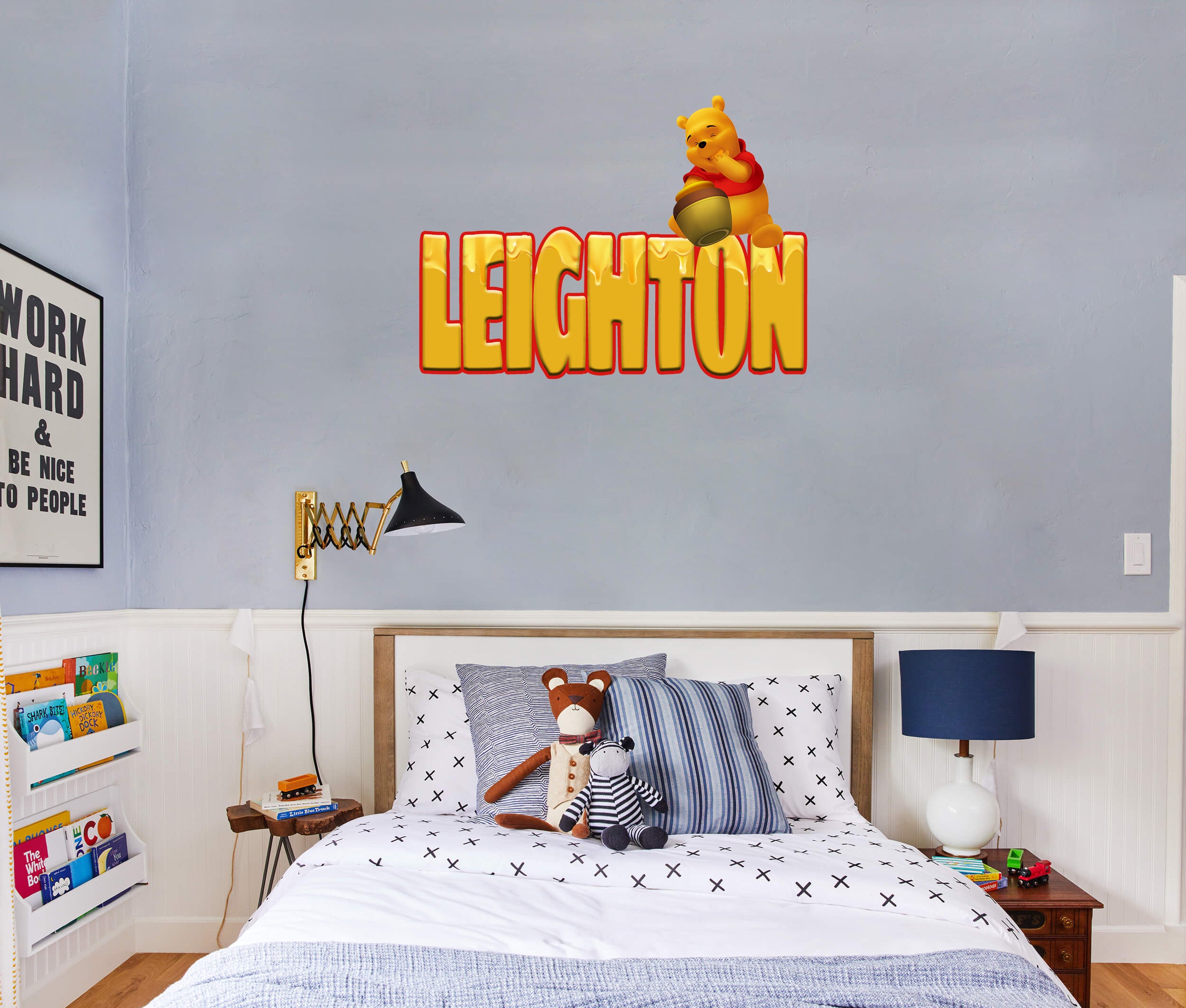 Winnie The Pooh Personalized Custom Name Wall Sticker Decal WP78