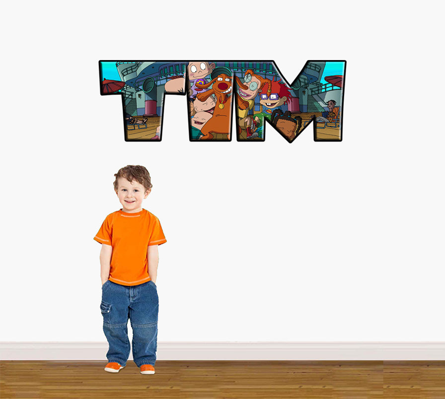 Enfants TV Series Caractères Personnalisé Custom Name Wall Sticker Decal WP79