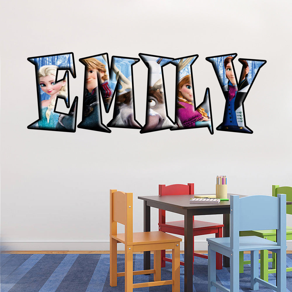 Frozen Personalized Custom Name Wall Sticker Decal WP80