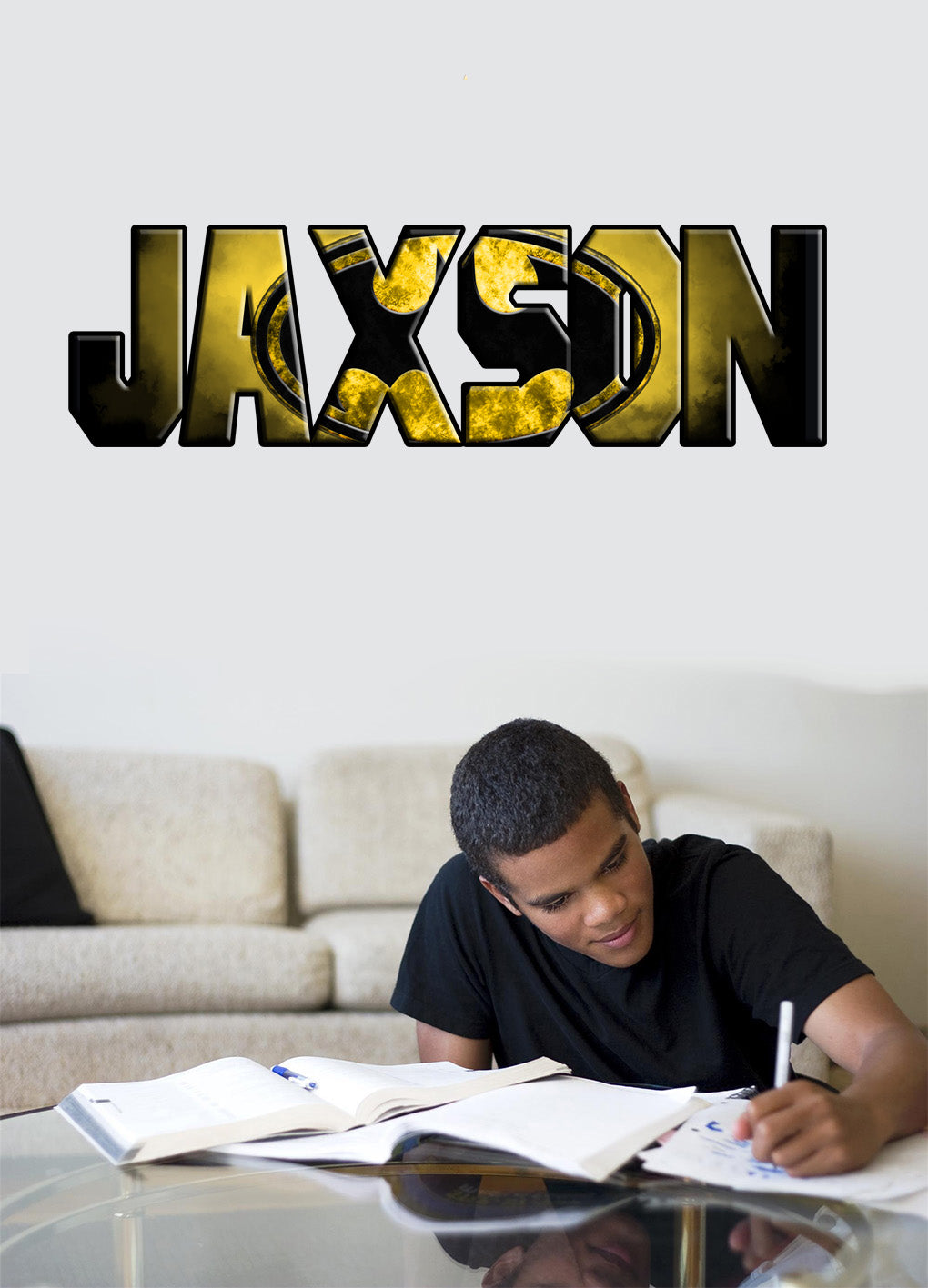 Batman Super Hero Personalized Custom Name Wall Sticker Decal WP81