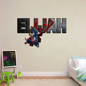Superman Personnalisé Custom Name Wall Sticker Decal WP84