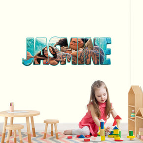 Moana & Maui Personalized Custom Name Wall Sticker Decal WP91