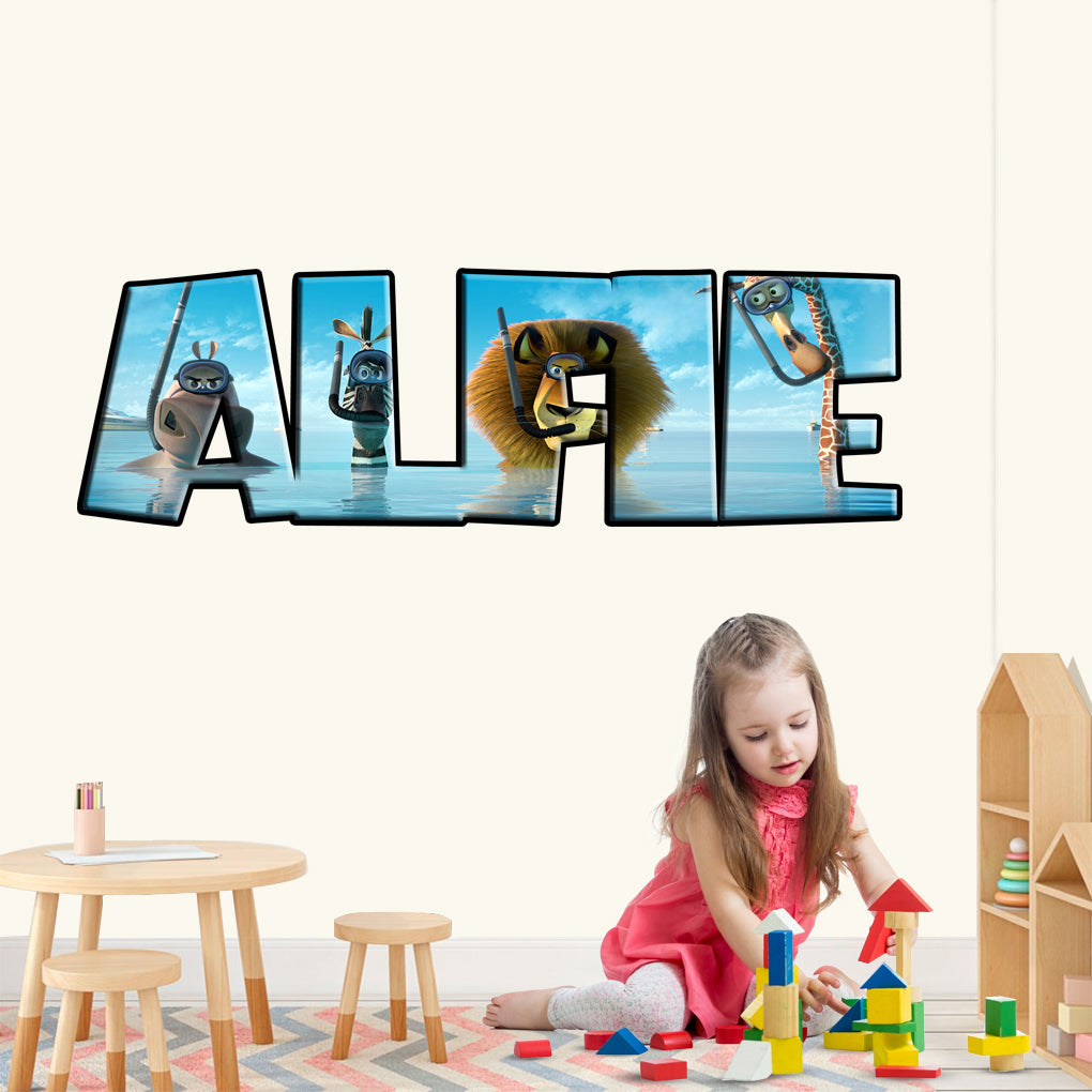 Kids Personalized Custom Name Wall Sticker Decal WP93