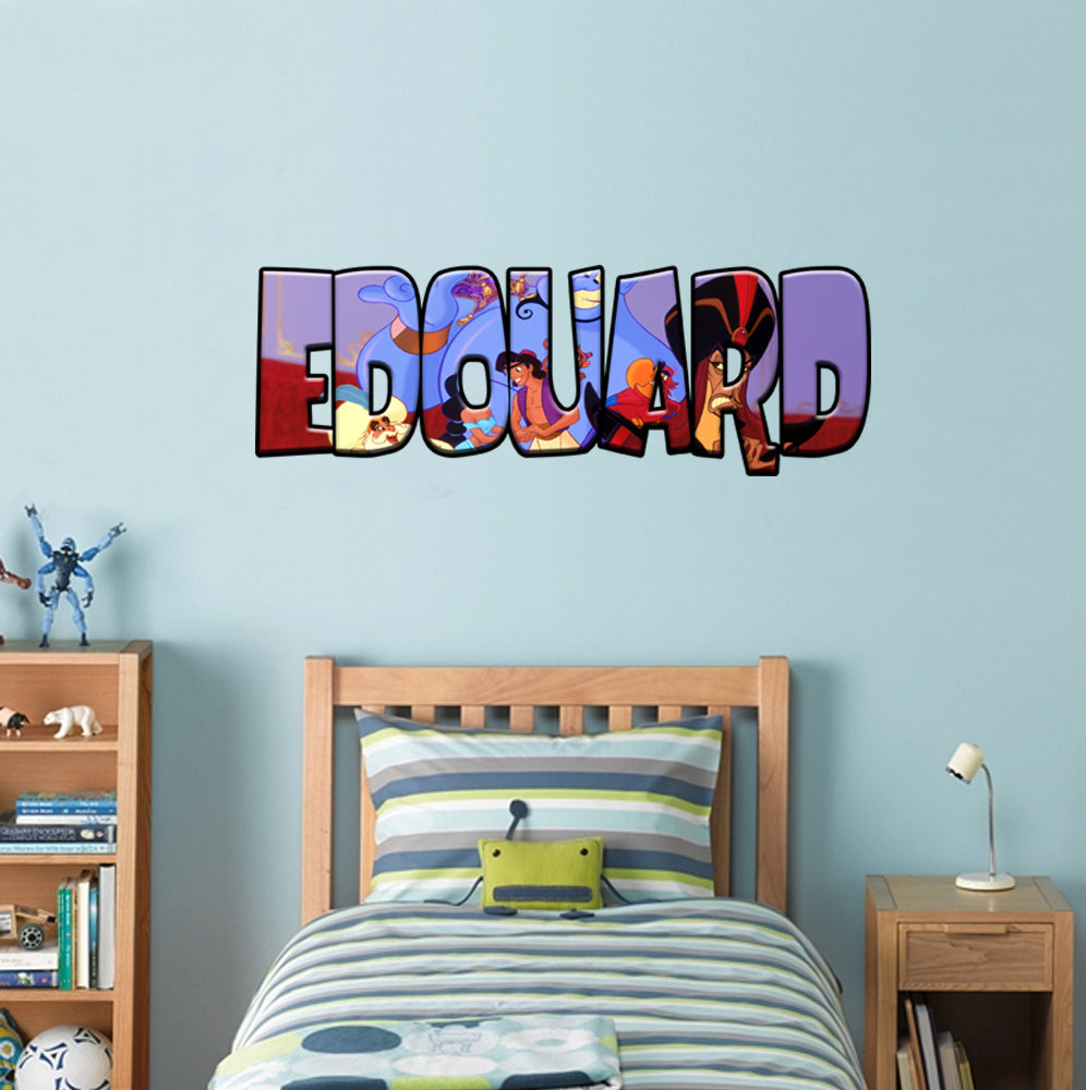 Aladdin Personalized Custom Name Wall Sticker Decal WP94