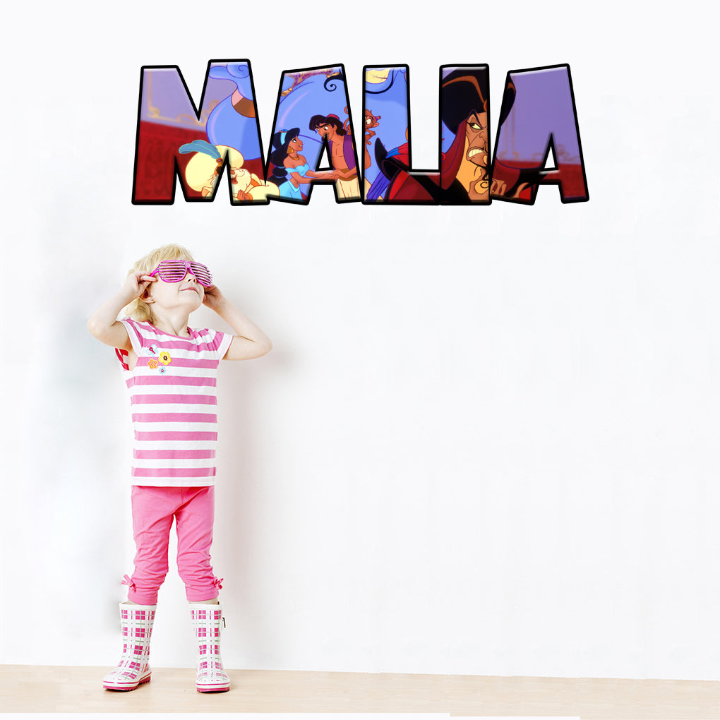Aladdin Personalized Custom Name Wall Sticker Decal WP94