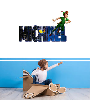 Peter Pan Personalized Custom Name Wall Sticker Decal WP98