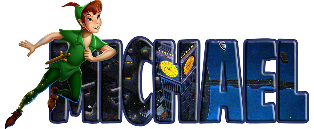 Peter Pan Personalized Custom Name Wall Sticker Decal WP98