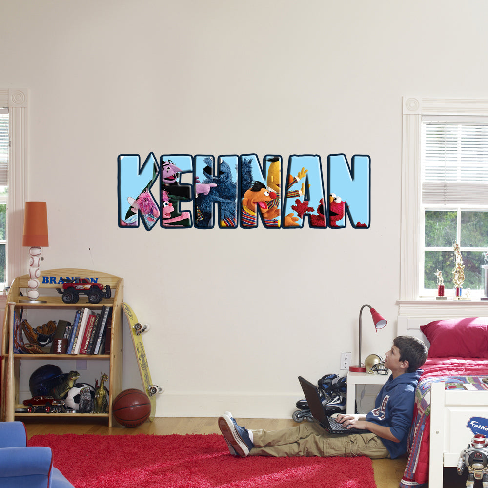 Sesame Street Personalized Custom Name Wall Sticker Decal WP99