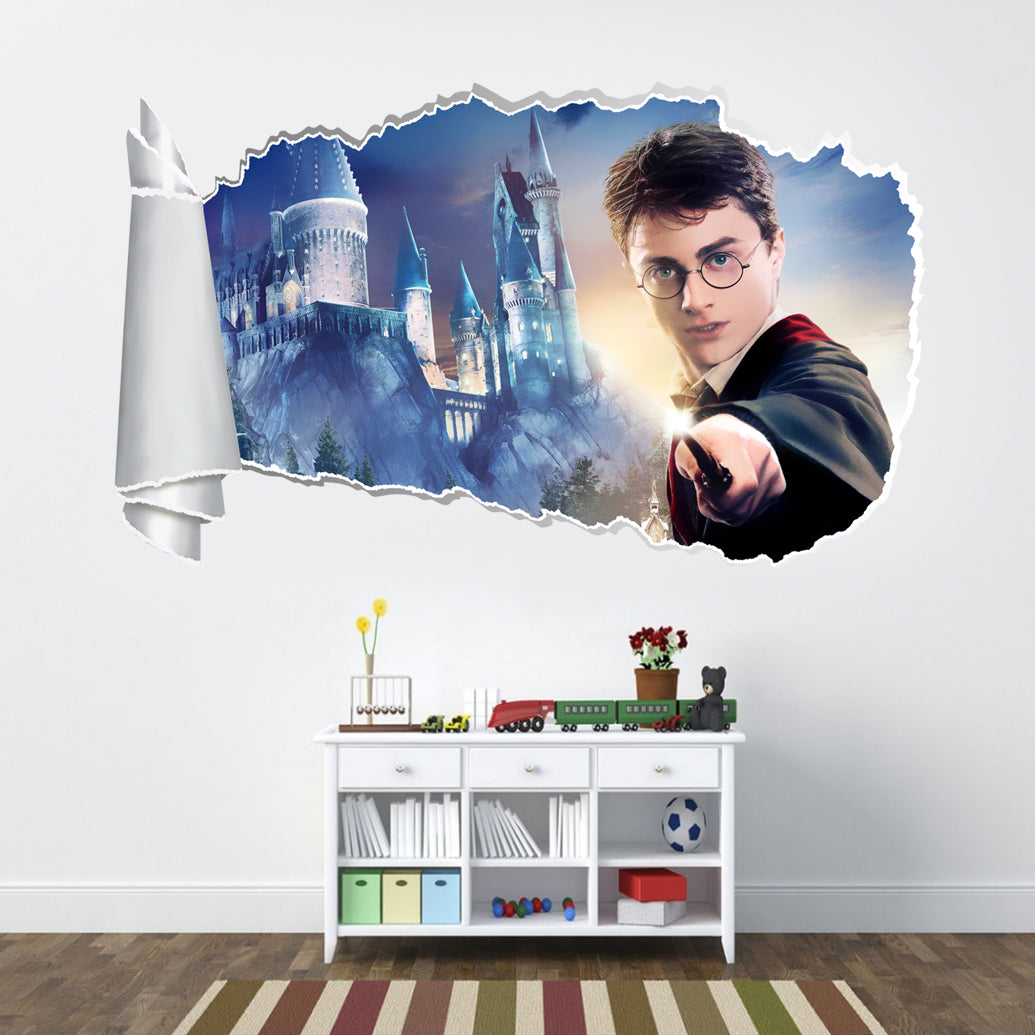 Harry Potter 3D Torn Paper Effect Decal Wall Sticker WT113