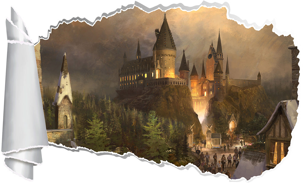 Harry Potter Hogwarts Castle 3D Torn Paper Effect Decal Wall Sticker WT115
