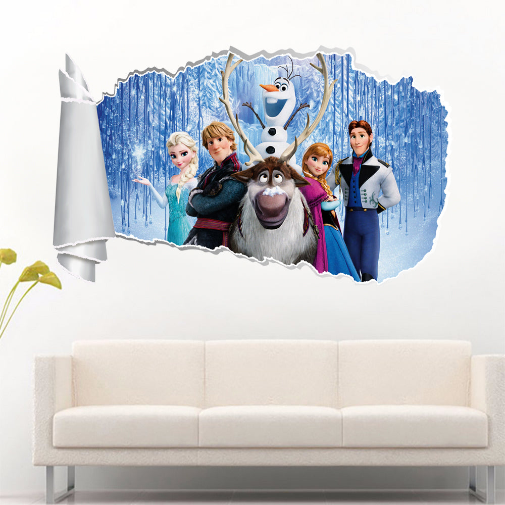Frozen 3D Torn Paper Hole Ripped Effect Autocollant mural WT27