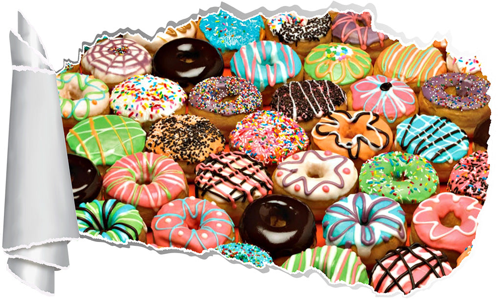 Donuts 3D Torn papier Trou de papier Effet fouetté Épinoche décale