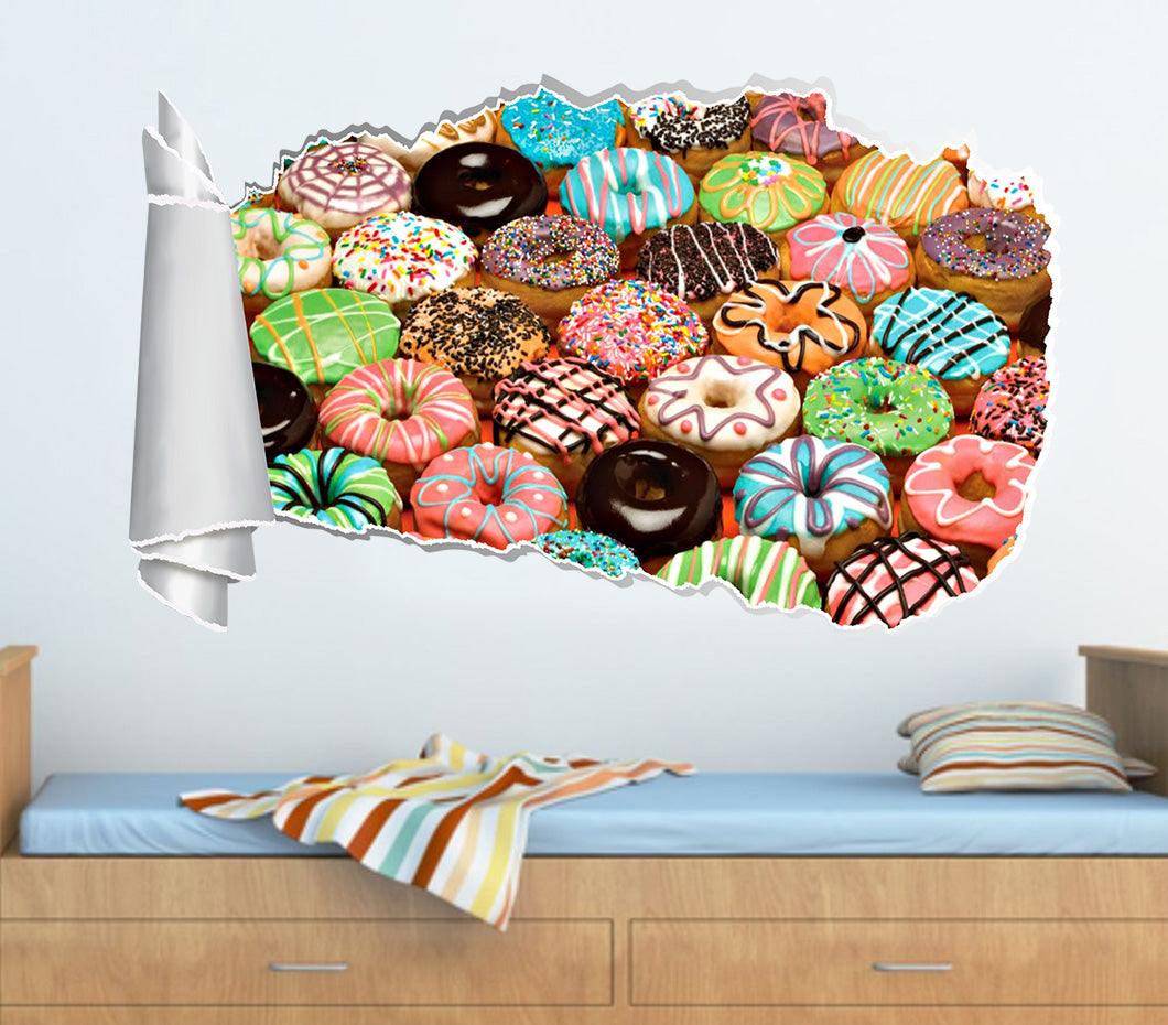 Donuts 3D Torn papier Trou de papier Effet fouetté Épinoche décale