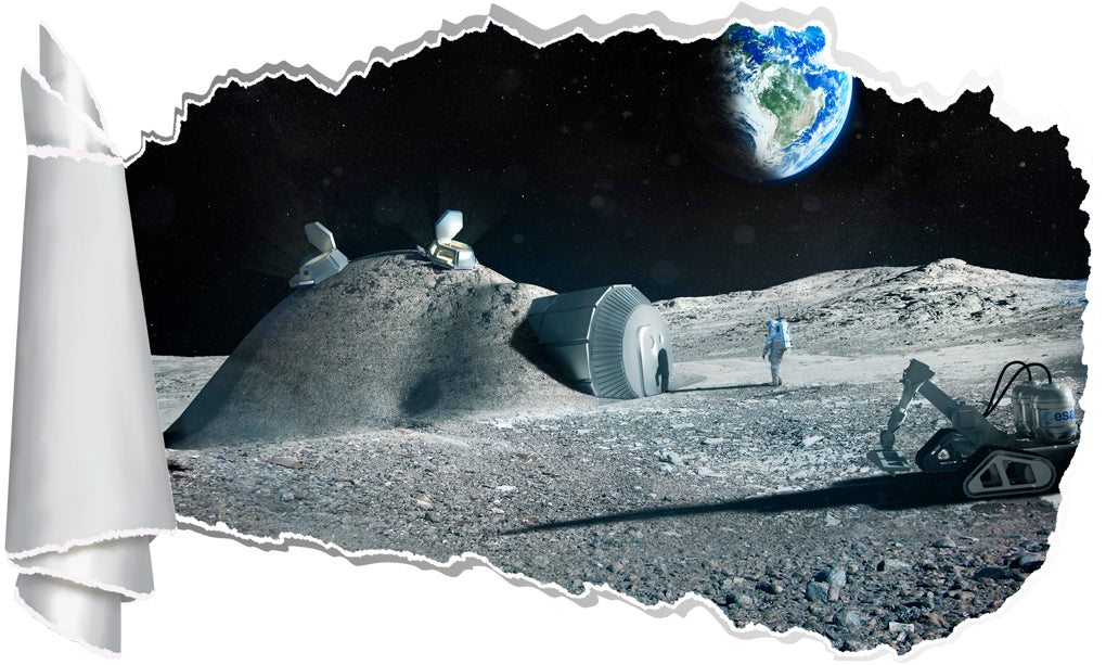 Astronaut On Moon Space 3D Torn Paper Hole Ripped Effect Decal Wall Sticker