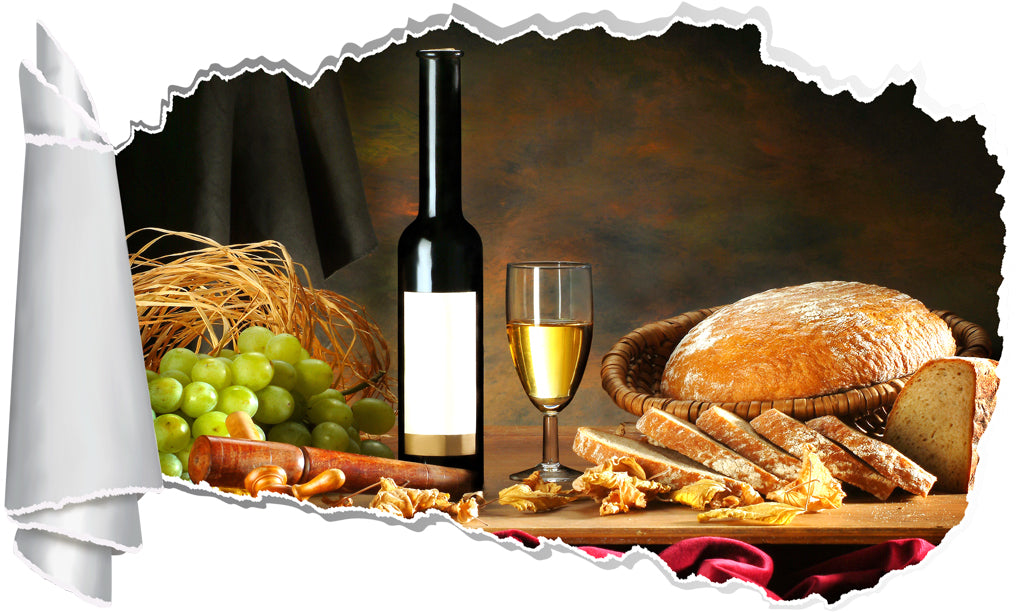 Vin blanc dîner 3D trou de papier déchiré autocollant mural effet déchiré