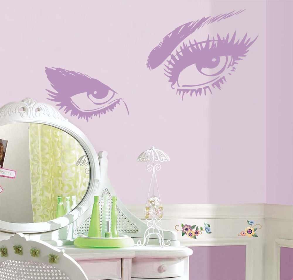 WOMAN EYES Wall Sticker Decal Stencil Silhouette ST47