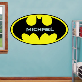 Batman Logo Personnalisé Custom Name Wall Sticker Décalque C436