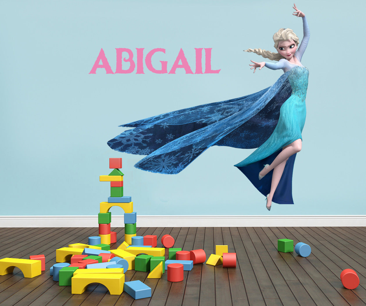 Elsa Frozen Personalized  3D Wall Sticker Decal C179