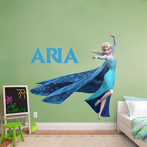 Sticker mural 3D personnalisé Elsa Frozen C179