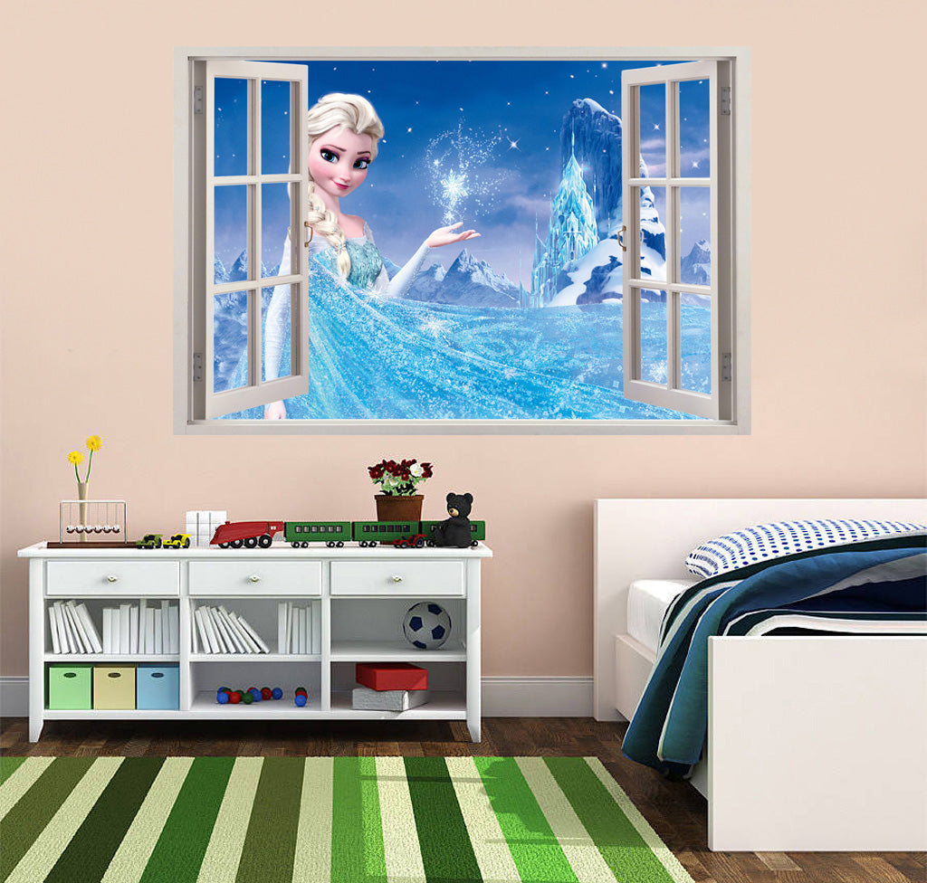 Elsa Frozen 3D Window Wall Sticker Decal C039