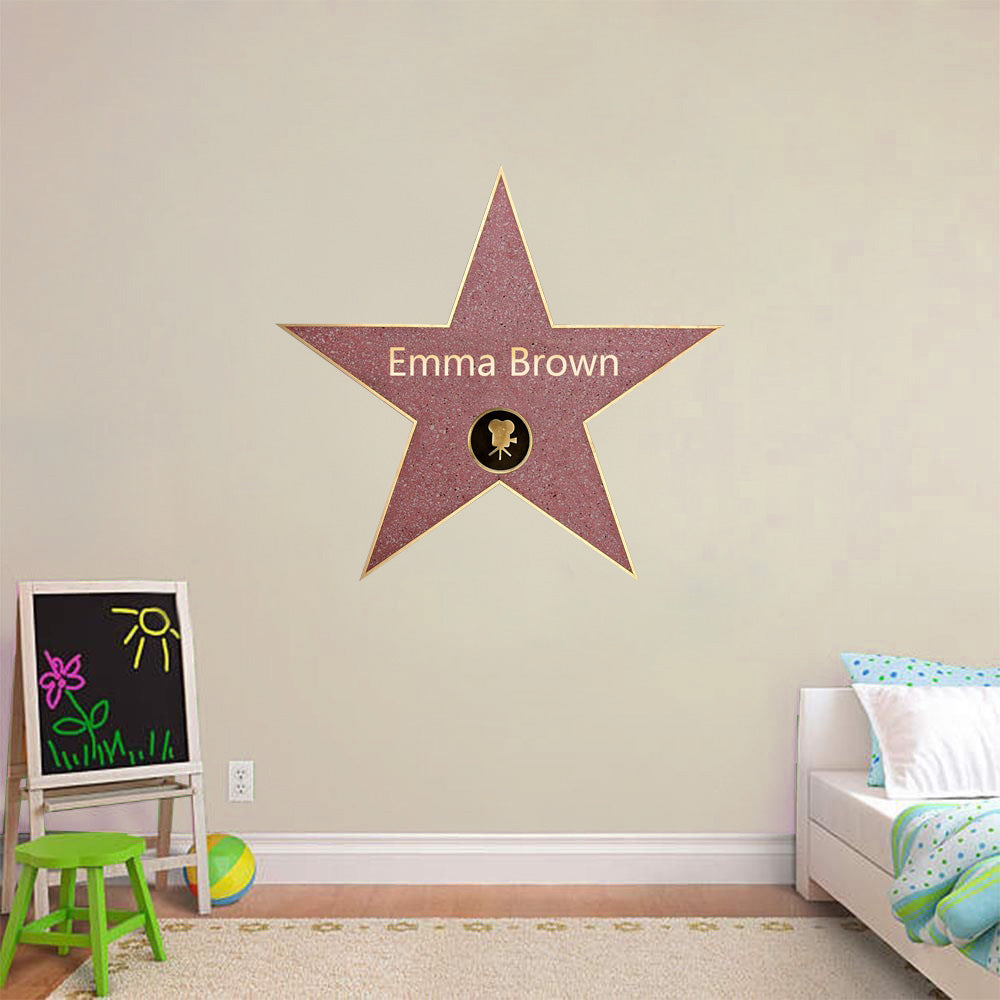 Walk Of Fame Hollywood Celebrity Personalized Custom Name Wall Sticker Decal WP303