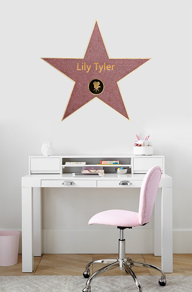 Walk Of Fame Hollywood Celebrity Personalized Custom Name Wall Sticker Decal WP303