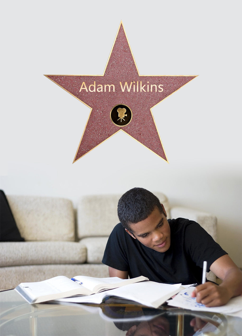 Walk Of Fame Hollywood Celebrity Personalized Custom Name Wall Sticker Decal WP303
