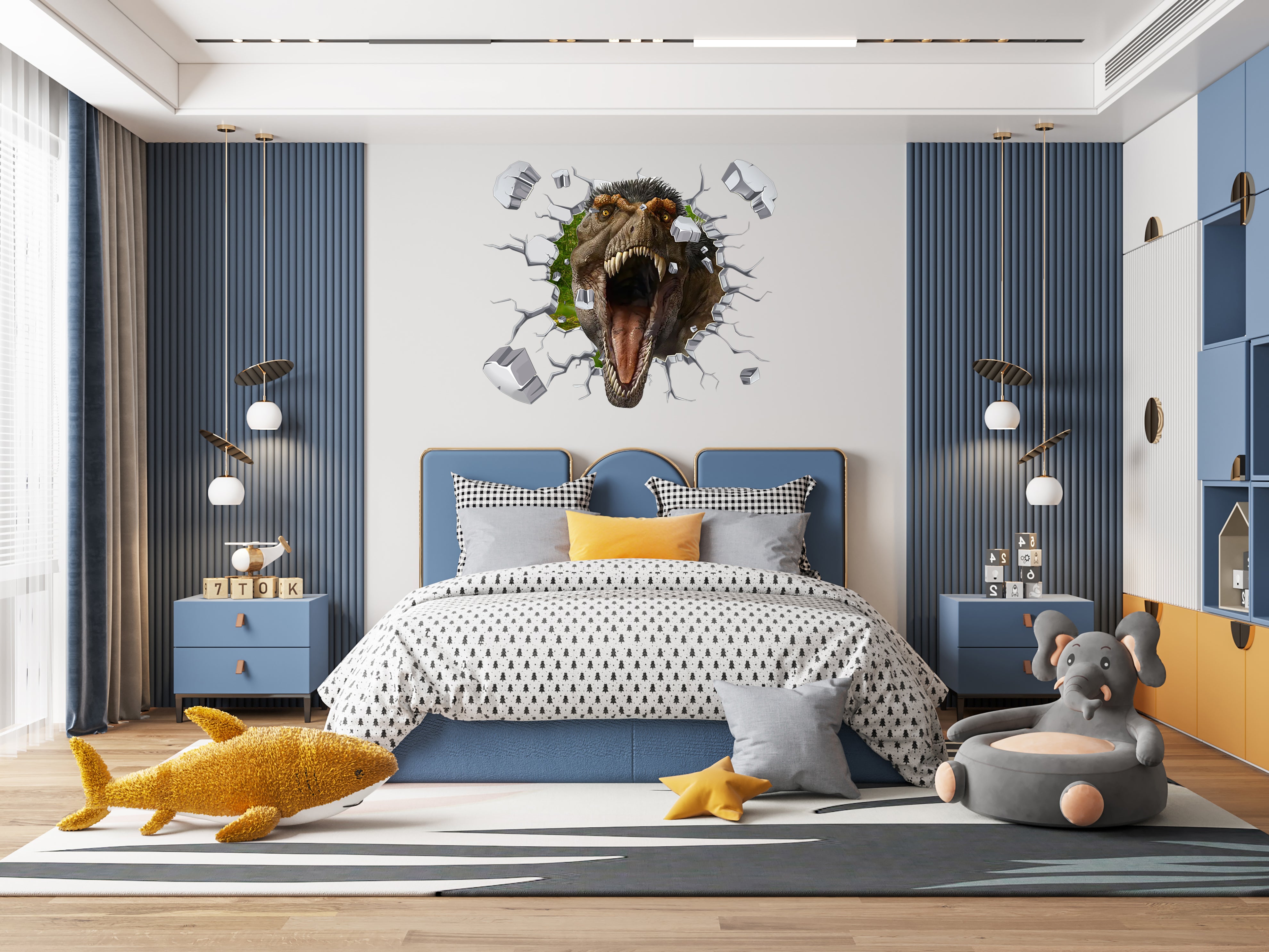 Dinosaur T-Rex 3D Explosion Effect Wall Sticker Decal WC402