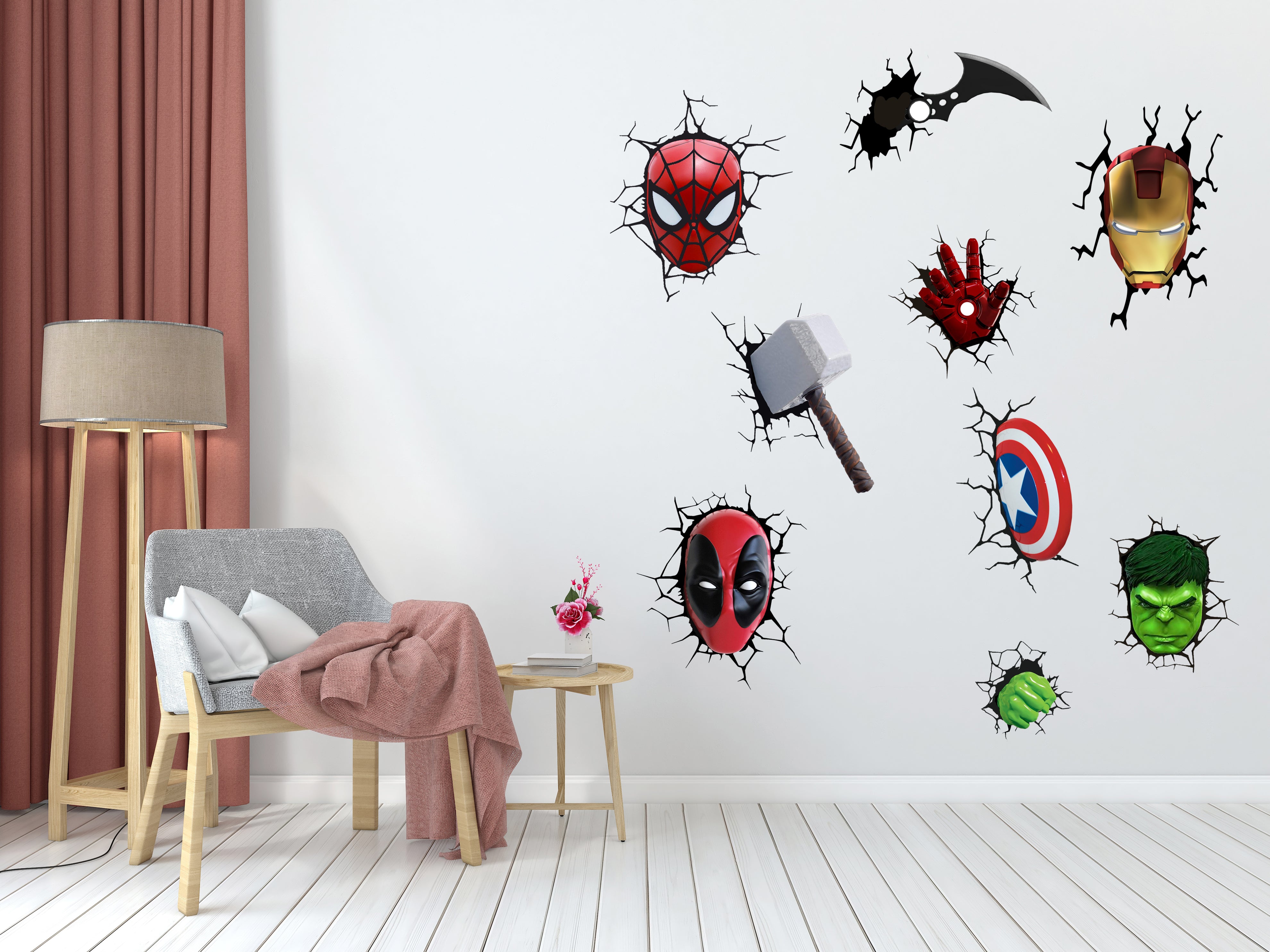 Super Heroes Set Wall Sticker Decal WC405