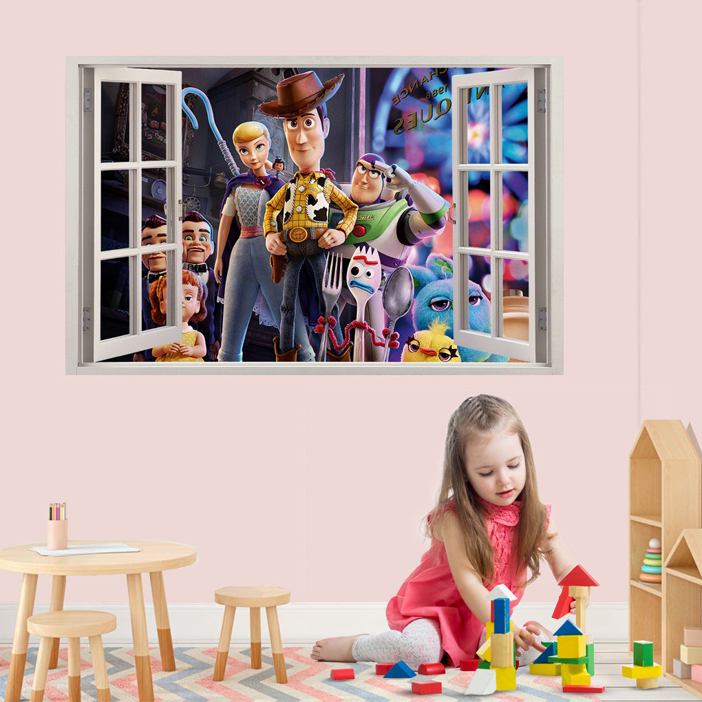 Toy Story Buzz Woody 3D Window Wall Sticker Decal W085