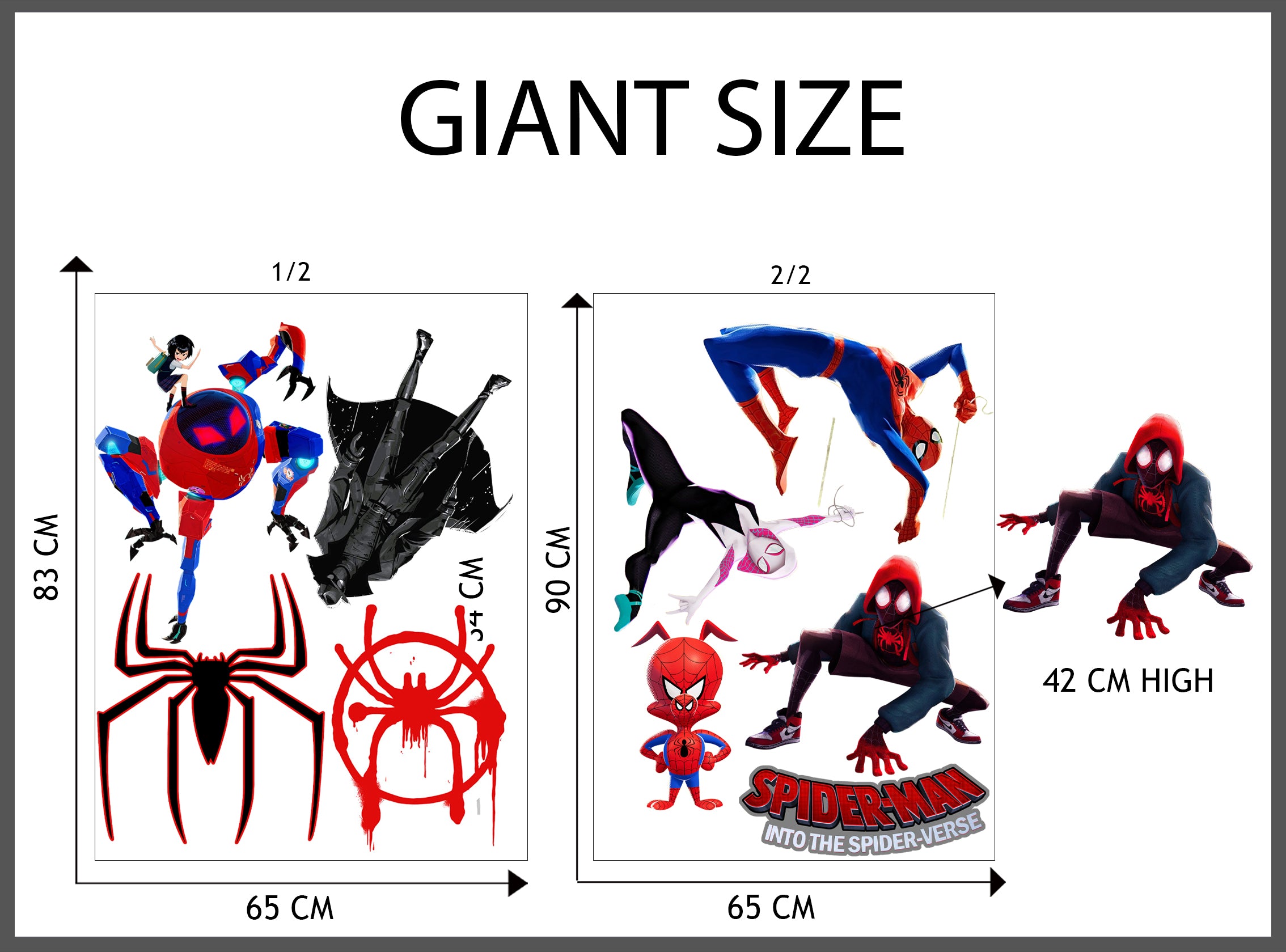 Spiderman Into The Spider Verse Wall Stickers Decals WC373