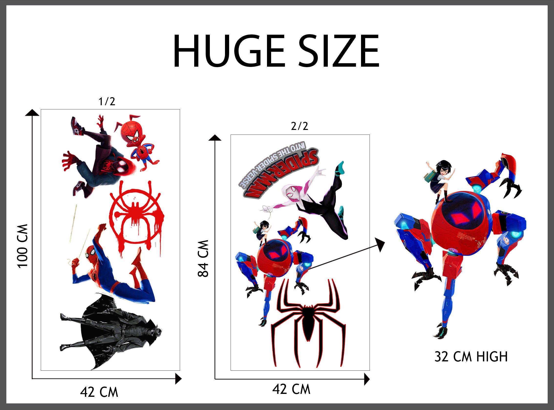 Spiderman Into The Spider Verse Wall Stickers Decals WC373