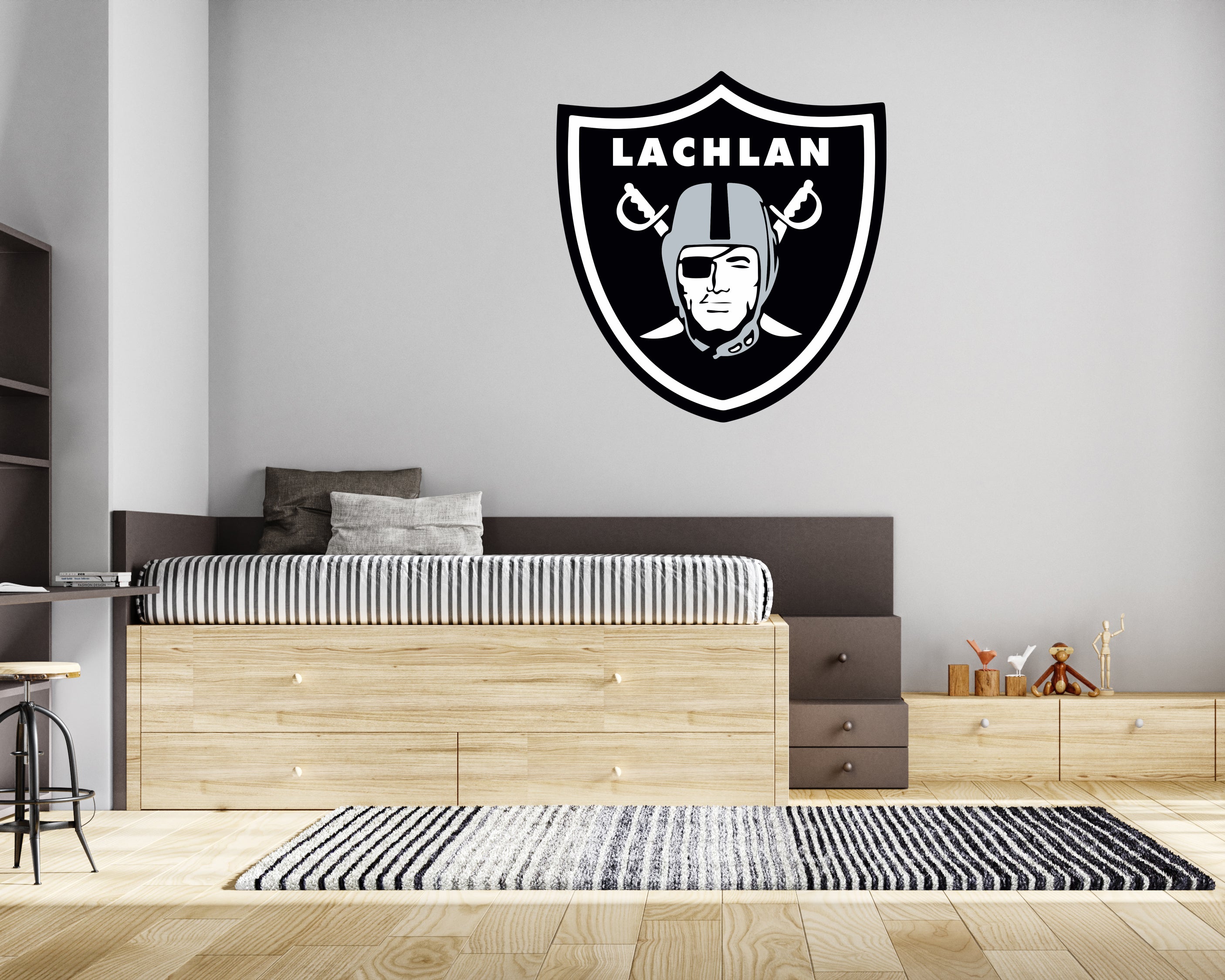 Logo Pittsburgh Steelers Personnalisé Custom Name Wall Sticker Decal WP299