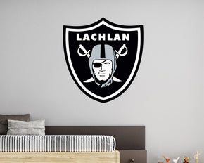 Las Vegas Raiders Logo Personalized Custom Name Wall Sticker Decal WP319