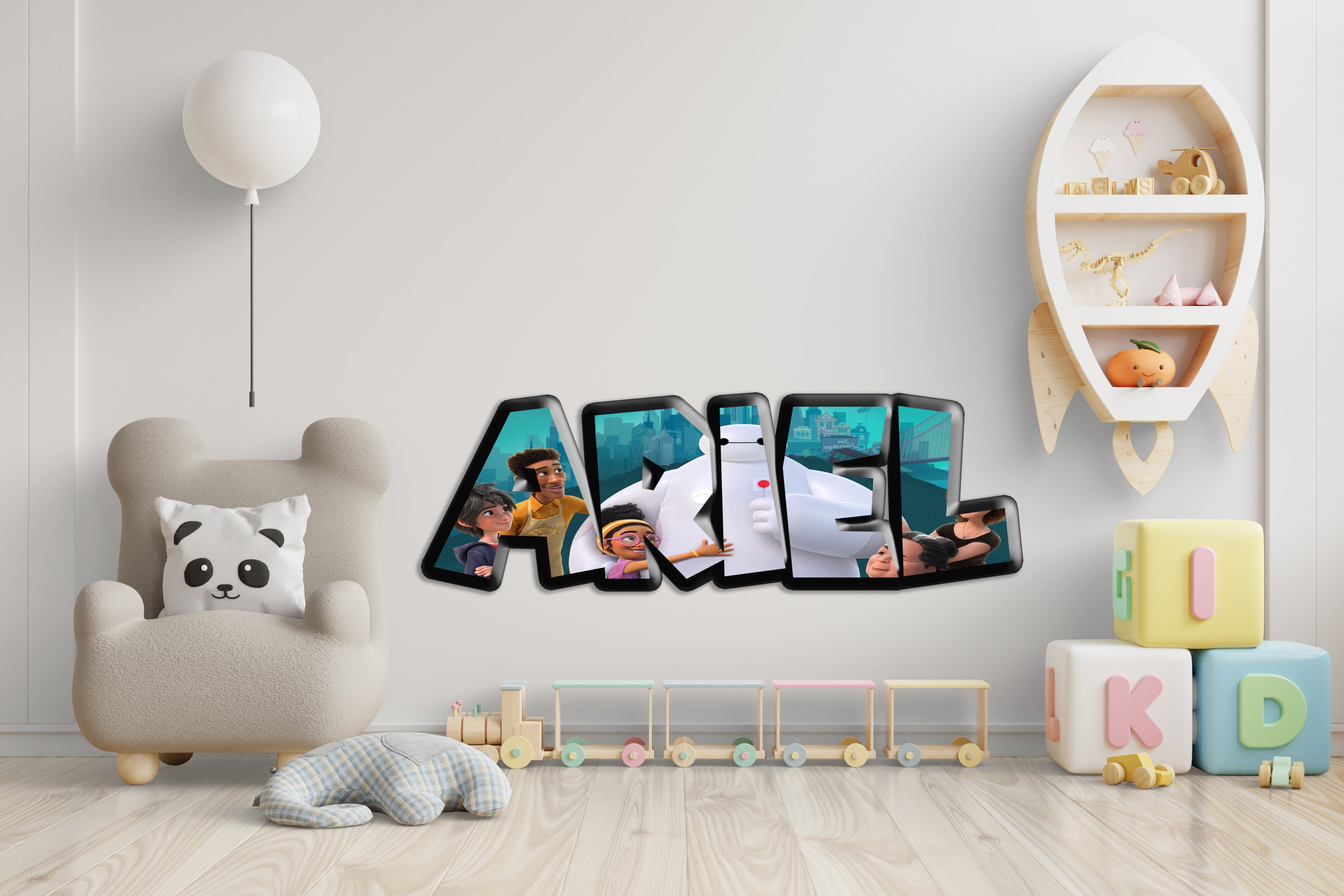 Baymax Disney Personalized Custom Name Wall Sticker Decal WP337