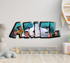 Baymax Disney Personalized Custom Name Wall Sticker Decal WP337