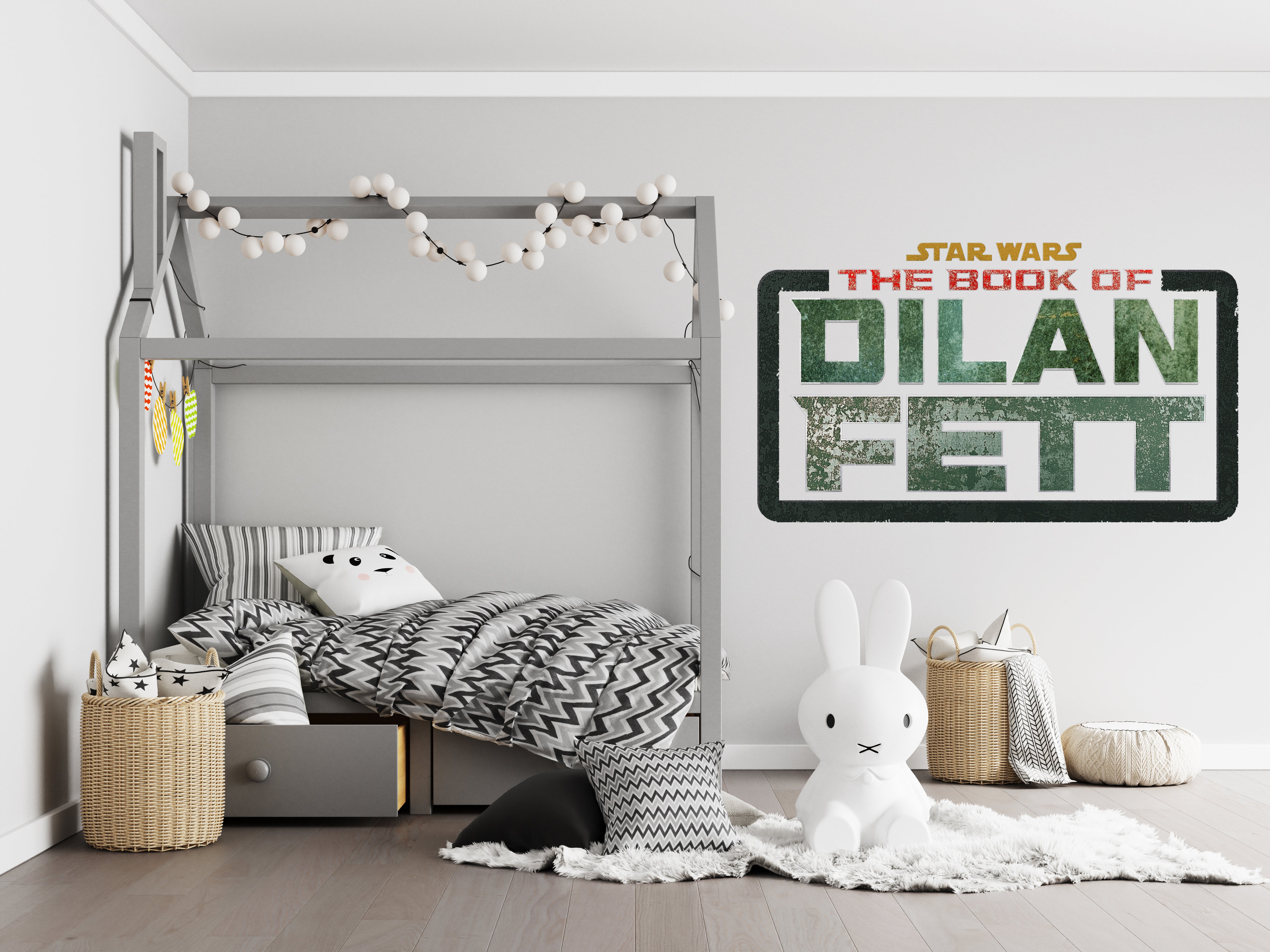 The Book of Boba Fett Star Wars Personalized Custom Name Wall Sticker Decal WP338