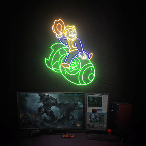 Vault Boy Neon Sign Decorative Wall Decor