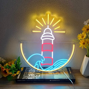 Lighthouse Neon Sign Decorative Wall Decor